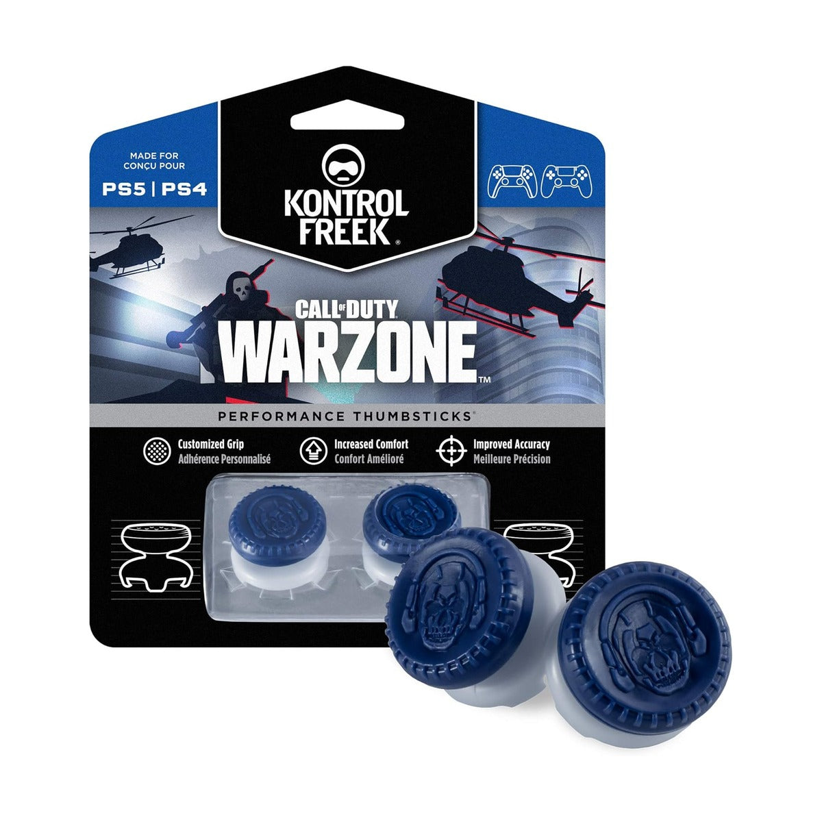 KontrolFreek Call of Duty for PS4 and PS5 - Performance Thumbsticks - Blue