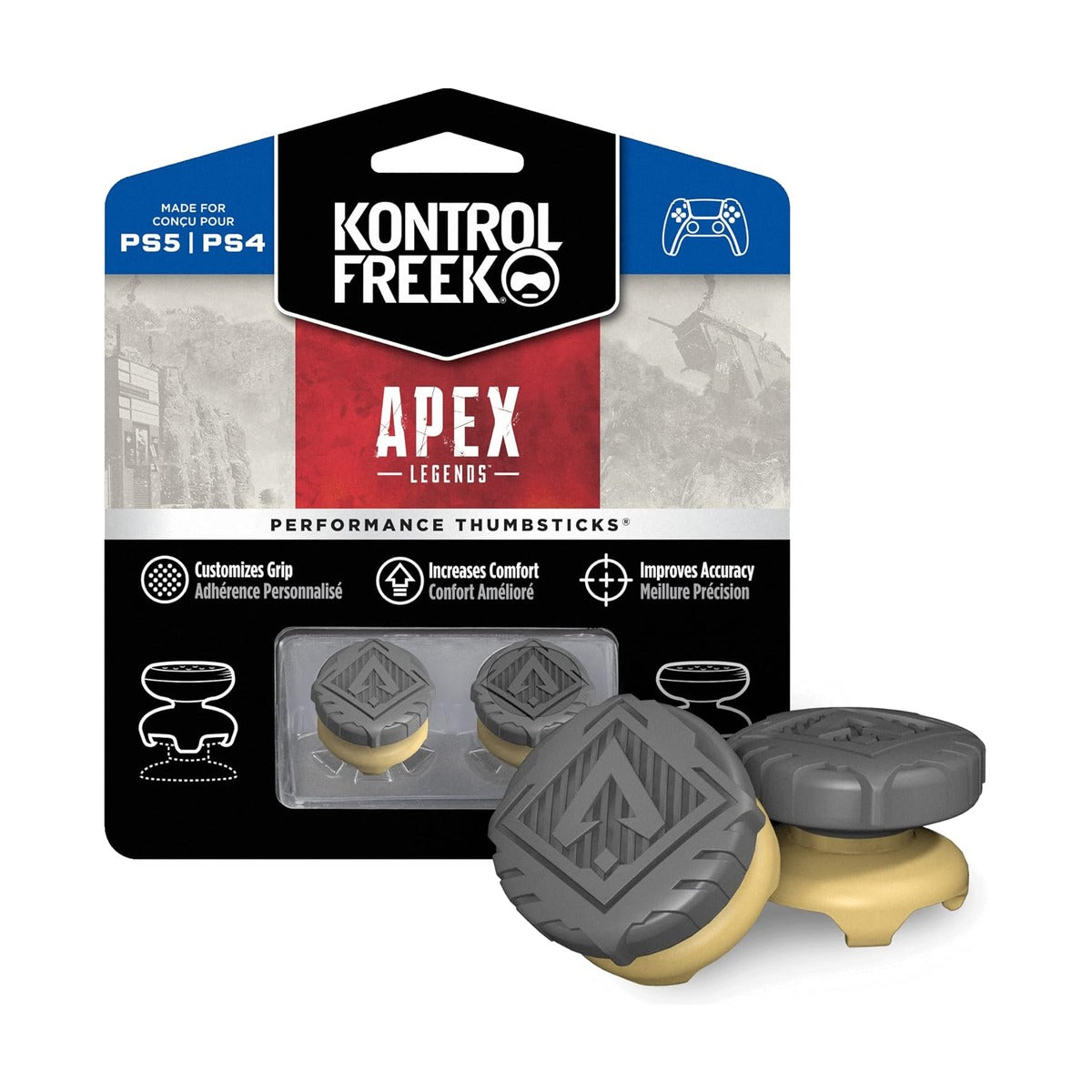 KontrolFreek Apex Legends for PS4 and PS5 - Performance Thumbsticks - Black Rubber