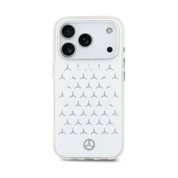 Mercedes-Benz iPhone 17 Pro HardCase MagSafe PC/TPU FROSTED W/ New Star Pattern - White