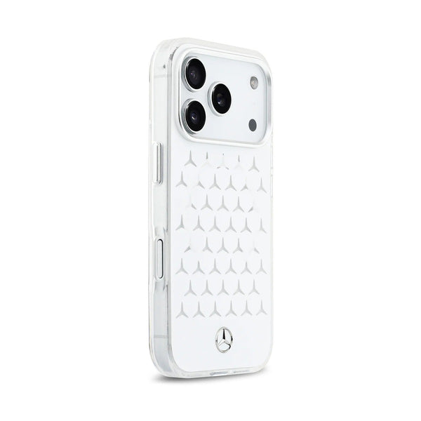 Mercedes-Benz iPhone 17 Pro HardCase MagSafe PC/TPU FROSTED W/ New Star Pattern - White