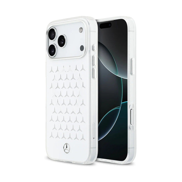 Mercedes-Benz iPhone 17 Pro Max HardCase MagSafe PC/TPU FROSTED W/ New Star Pattern - White