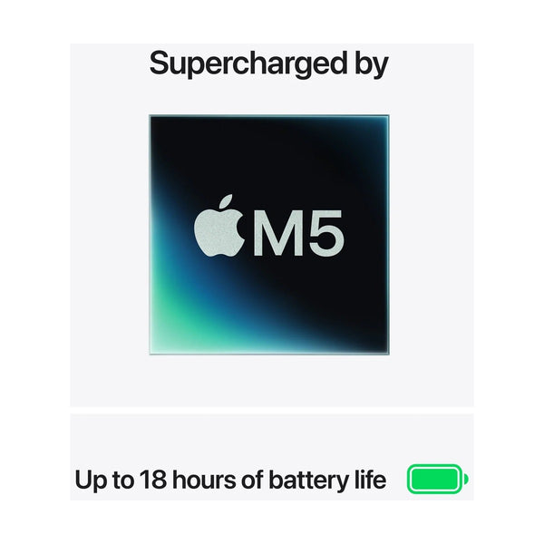 13-inch MacBook Air: Apple M5 chip with 10‑core CPU and 8‑core GPU, 16GB, 512GB SSD - Starlight