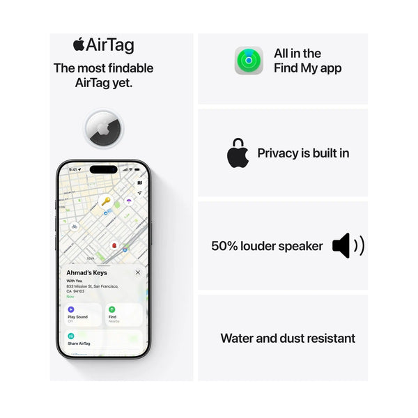 Apple AirTag 2nd Generation Tracker, 1 Pack