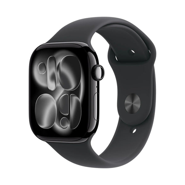 Apple Watch Series 11 GPS 42mm Jet Black Aluminium Case with Black Sport Band - S/M
