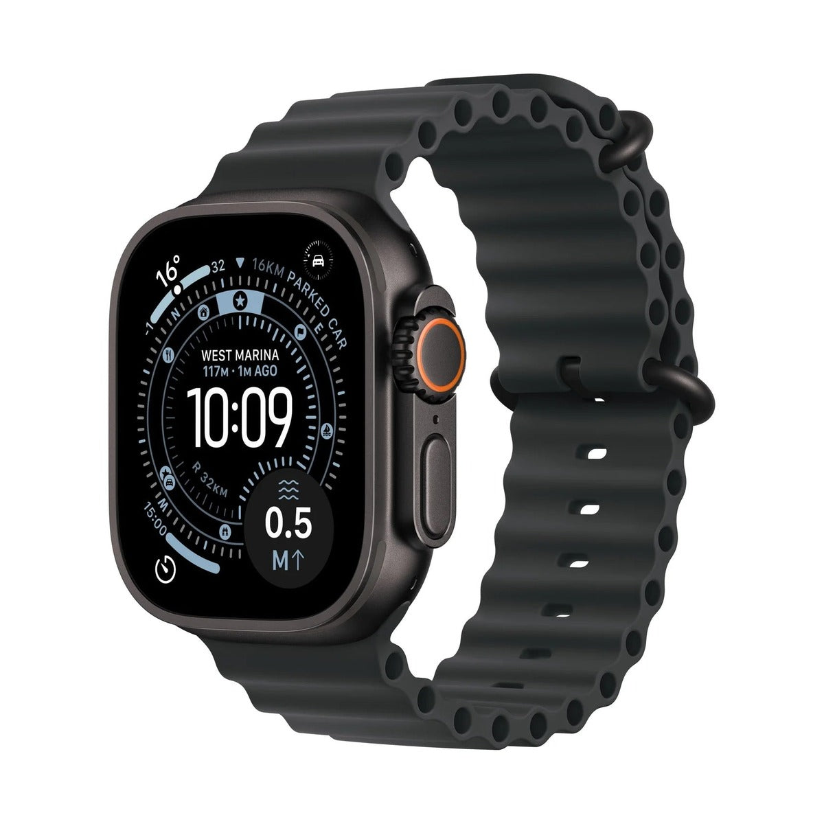 Apple Watch Ultra 3 49mm Black Titanium - Ocean Band Dive Watch