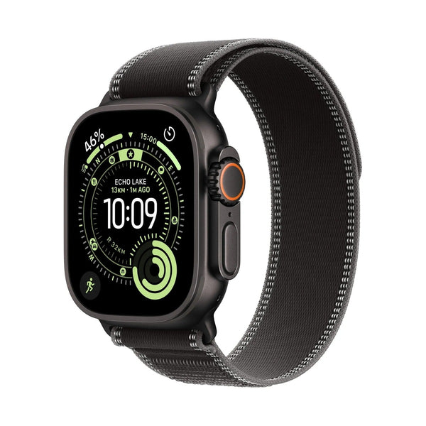 Apple Watch Ultra 3 GPS + Cellular 49mm Black Titanium Case with Black/Charcoal Trail Loop - M/L