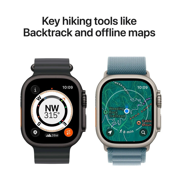Apple Watch Ultra 3 GPS + Cellular 49mm Black Titanium Case with Black/Charcoal Trail Loop - M/L