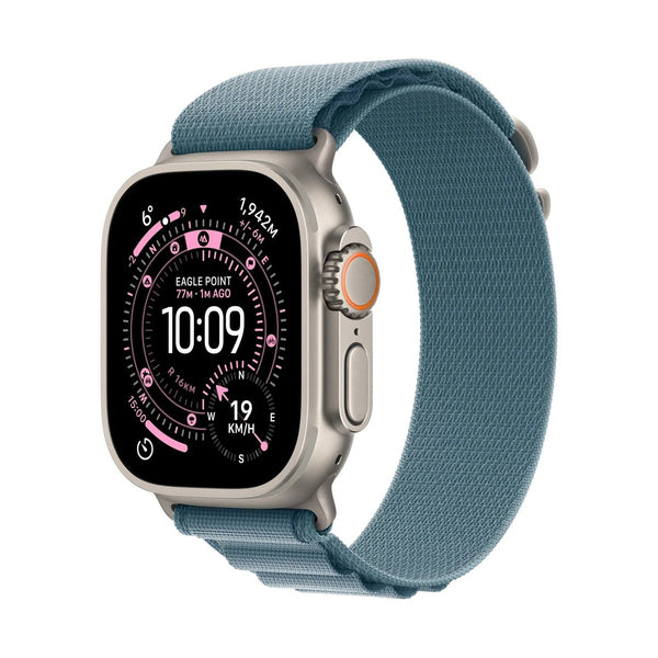 Apple Watch Ultra 3 GPS + Cellular 49mm Natural Titanium Case with Light Blue Alpine Loop - Medium