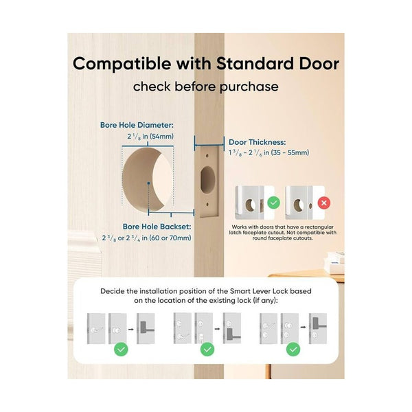 eufy Smart Lever Lock C33 Black