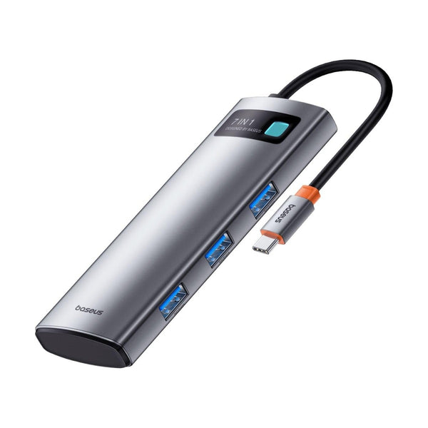 Baseus - Baseus Metal Gleam Series 7-Port Hub Space Grey