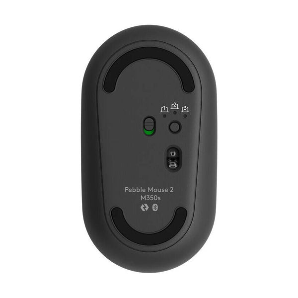 Logitech M350s Pebble 2 Mouse Ambidextrous RF Wireless + Bluetooth- Graphite - NEW ARRIVAL