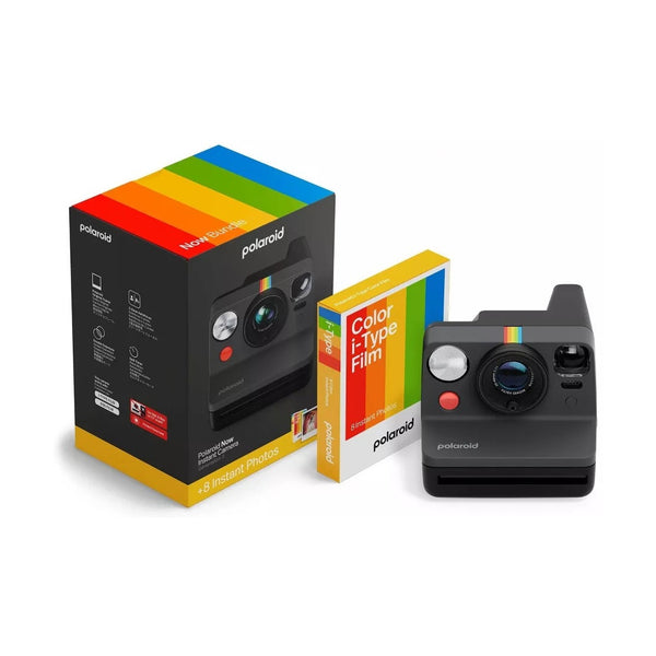 Polaroid - Now Gen3 - Instant Camera With Color Film Bundle - Black