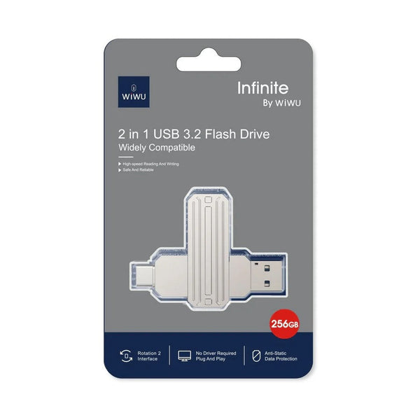 Wiwu - Usb 3.2 - 256Gb - Usb Flash Drive - Silver