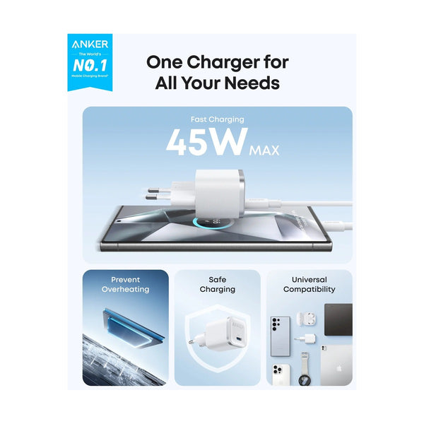 Anker - Nano Charger (45W) White
