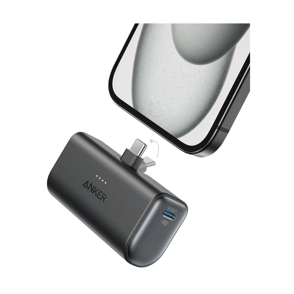 Anker - Nano Power Bank (22.5W, Built-In Usb-C Connector) Black
