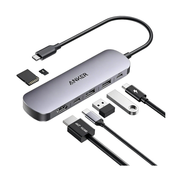 Anker - Usb C Hub, 7-In-1 Multi-Port Usb Adapter For Laptops