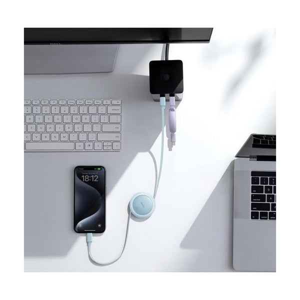 Baseus Free2Pull Mini Charging Cable Usb-C To Usb- C 60W 1M Galaxy Blue