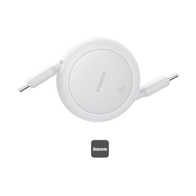 Baseus Free2Pull Mini Charging Cable Usb-C To Usb- C 60W 1M Moon White