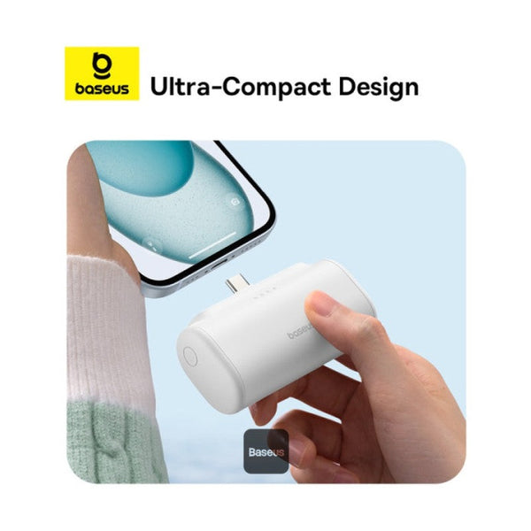Baseus - Os-Baseus Compact Fast Charging Power Bank Type-C Edition 5000Mah 20W Moon White