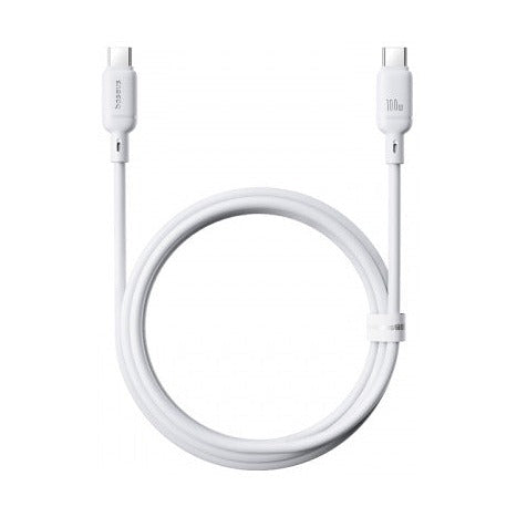 Baseus - Os-Baseus Silky Series Fast Charging Cable Type-C To Type-C 100W 2M Moon White