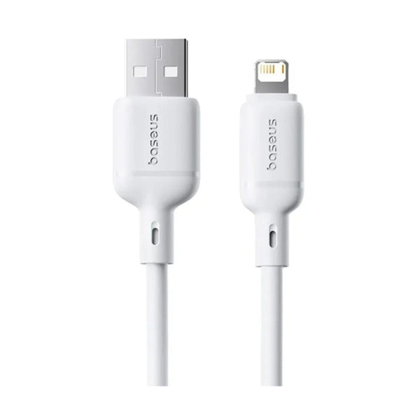 Baseus - Os-Baseus Silky Series Fast Charging Cable Usb To Ip 2.4A 1M Moon White