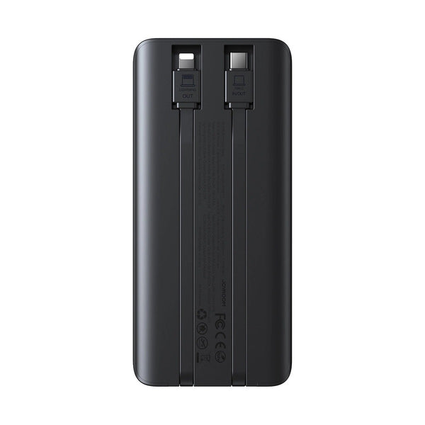 Joyroom JR-PBF19 22.5W mini Power Bank with Dual Cables 10000mAh -Purple With USB.A to Type.C 0.25m Cable -Black