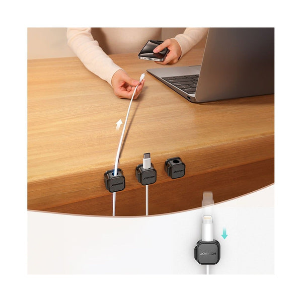 Joyroom JR-ZS368 Magnetic Cable Organizer （3pcs)Black