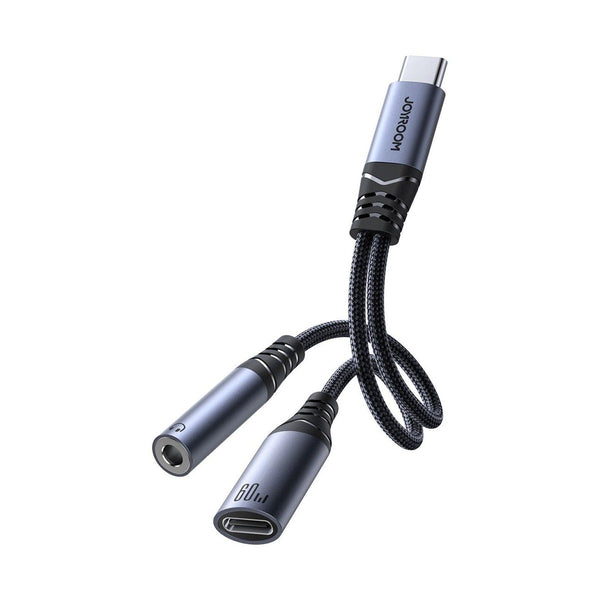 Jayroom Audio-Transfer Series 2-in-1 3.5mm Adapter Black