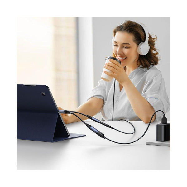 Jayroom Audio-Transfer Series 2-in-1 3.5mm Adapter Black