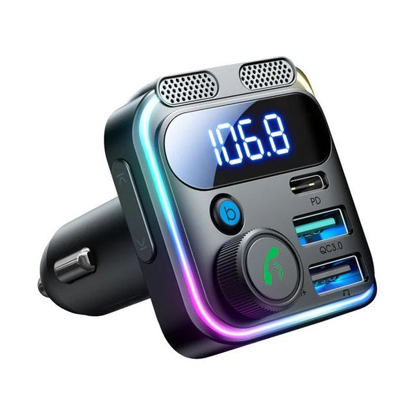 Joyroom - 48W Dual-Mic Car Wireless Fm Transmitter, Black