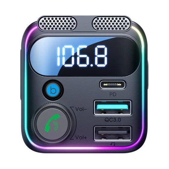 Joyroom - 48W Dual-Mic Car Wireless Fm Transmitter, Black