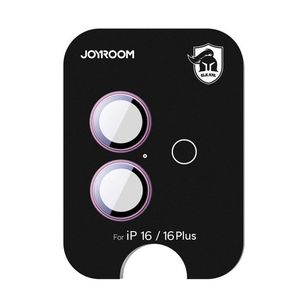 Joyroom iPhone 16/16 Plus Tempered Glass Camera Lens Protector - Pink