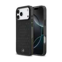 Mercedes-Benz Frosted MagSafe Case Black - Star Pattern Hard Shell