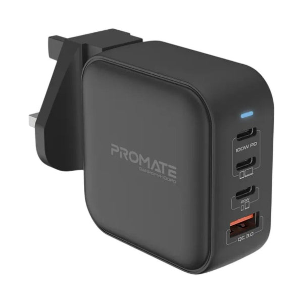 Promate Ganport4-100Pd.Black, Charger