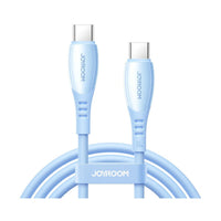 كابل شحن سريع Joyroom S-A59 Vibrant بقدرة 60 واط، منفذ USB-C، طول 1.2 متر، لون أزرق