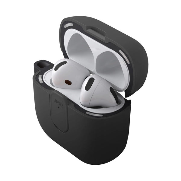 UNIQ CLYDE AIRPODS 4TH GEN (2024) LOCK CASE - CHARCOAL (CHARCOAL/DARK GREY)