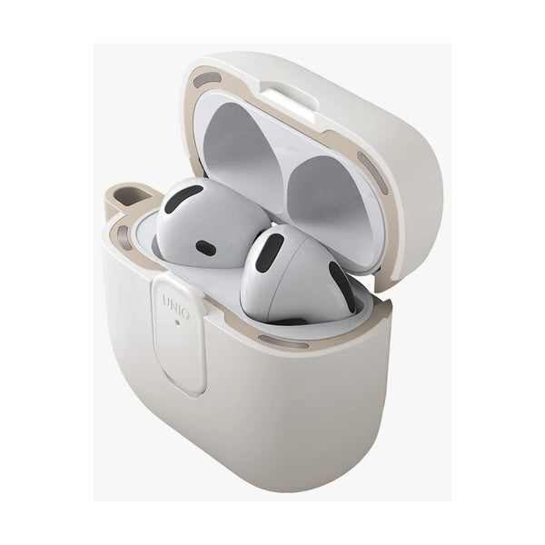 UNIQ CLYDE AIRPODS 4TH GEN (2024) LOCK CASE - MIST GREY (MIST GREY/KHAKI)