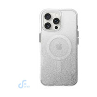 جراب UNIQ Coehl Lumino لهاتف iPhone 16 Pro مقاس 6.9 بوصة باللون الفضي المتلألئ - يدعم MagSafe