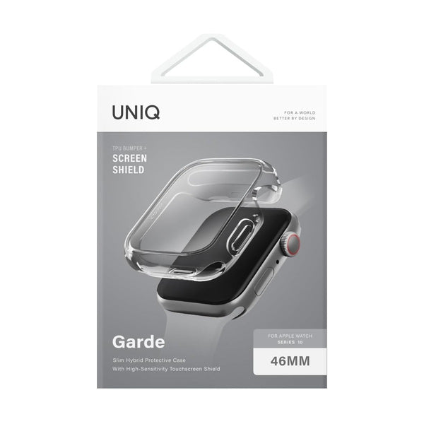 UNIQ GARDE HYBRID WATCH CASE WITH SCREEN PROTECTION 46MM - CLEAR
