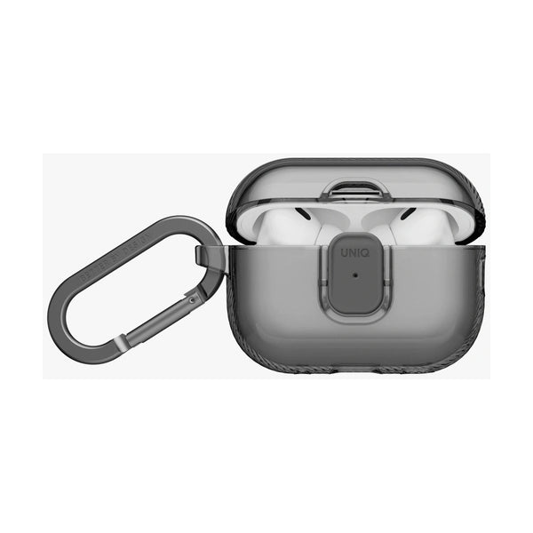 UNIQ GLASE PRO AIRPODS PRO 3RD GEN LOCK CASE - GLOSSY SMOKE