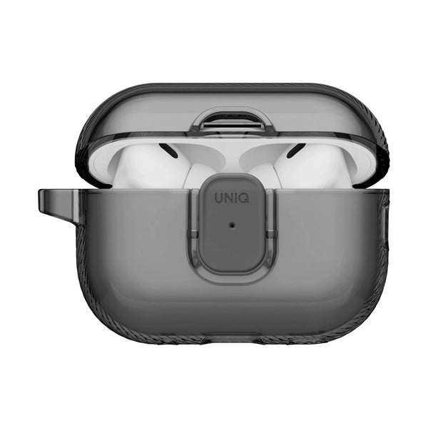 UNIQ GLASE PRO AIRPODS PRO 3RD GEN LOCK CASE - GLOSSY SMOKE