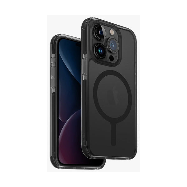 UNIQ HYBRID IPHONE 15 PRO MAGCLICK CHARGING COMBAT (AF) - CARBON (BLACK)