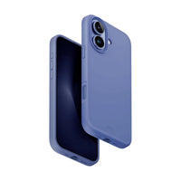 UNIQ Lino Hue iPhone 16 Case Pearl Blue - Liquid Silicone MagClick