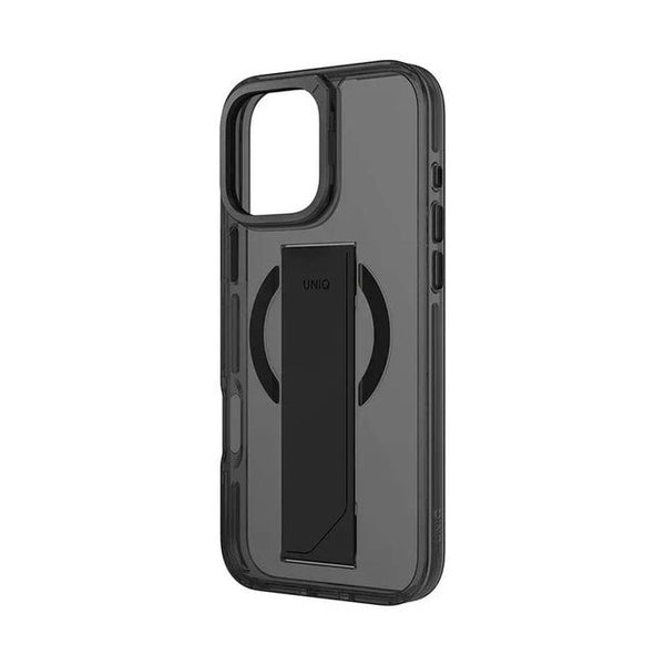 UNIQ HYBRID IPHONE 16 PRO (2024) 6.3 HELDRO MAX MAGCLICK WITH CAMERA STAND - VAPOUR (SMOKE)