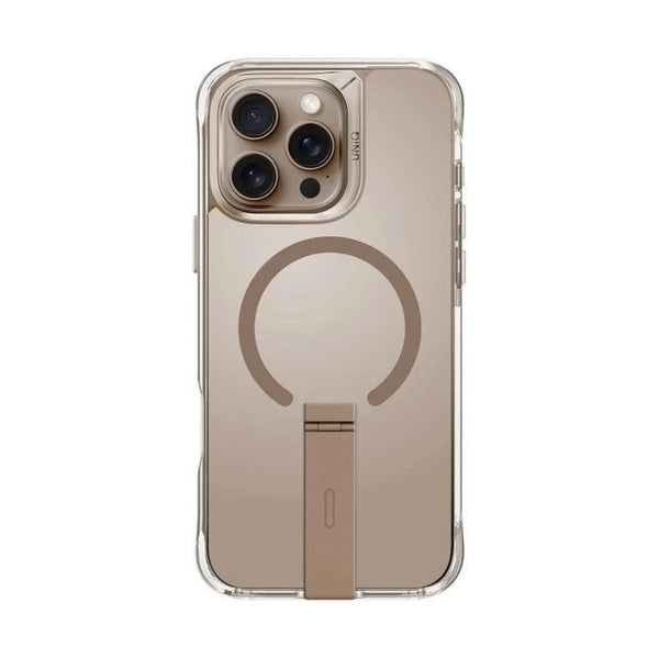 UNIQ HYBRID IPHONE 16 PRO (2024) 6.3 MAGCLICK CHARGING ELEVA WITH VERTICAL STAND - TAUPE GOLD