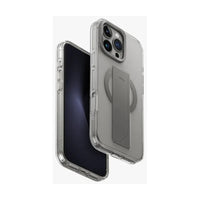 UNIQ Heldro Max لهاتف iPhone 16 Pro مقاس 6.9 بوصة، شفاف، غطاء مزود بحزام تثبيت