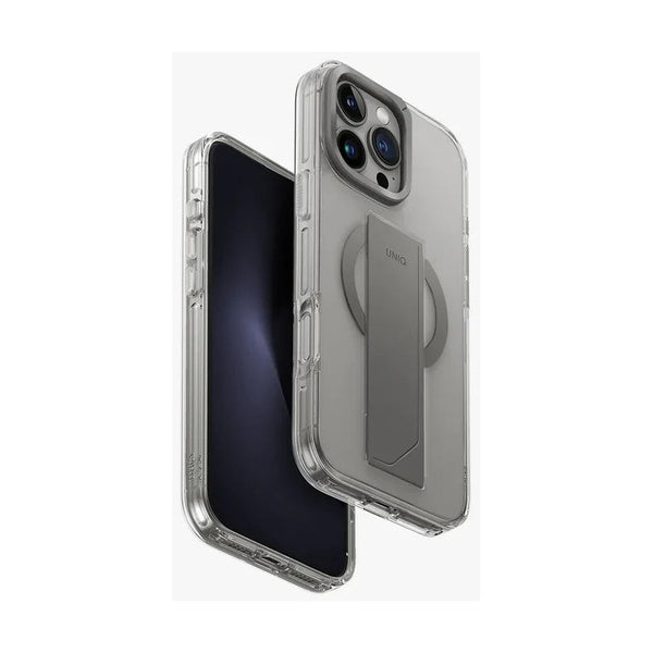 UNIQ HYBRID IPHONE 16 PRO (2024) 6.9 HELDRO MAX MAGCLICK WITH CAMERA STAND - LUCENT (CLEAR)