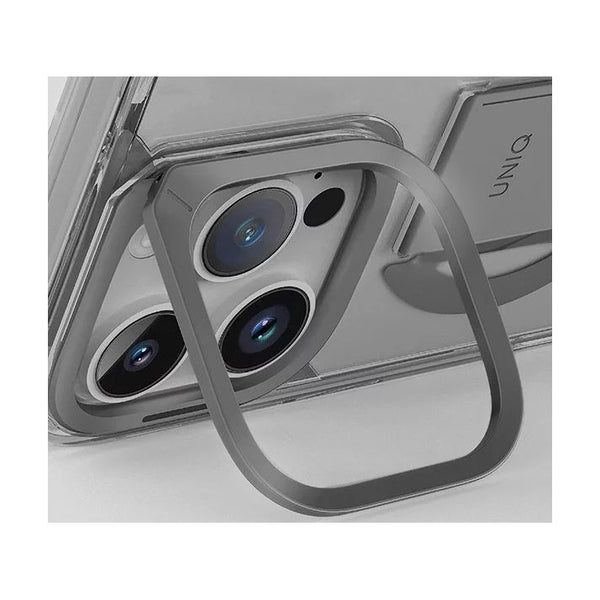 UNIQ HYBRID IPHONE 16 PRO (2024) 6.9 HELDRO MAX MAGCLICK WITH CAMERA STAND - LUCENT (CLEAR)