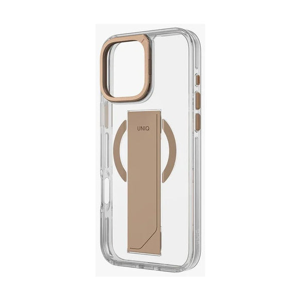 UNIQ HYBRID IPHONE 16 PRO (2024) 6.9 HELDRO MAX MAGCLICK WITH CAMERA STAND - TAUPE GOLD