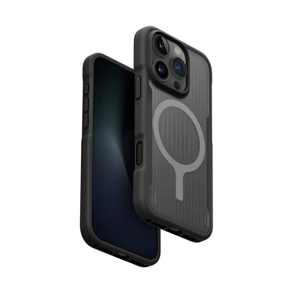 UNIQ HYBRID IPHONE 16 PRO MAGCLICK CHARGING COMBAT ACTIVE - CHARCOAL BLACK